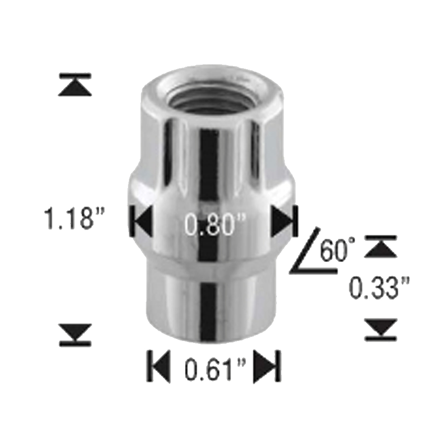 14mm x 1.50 Open End Spline ET Lug Nut 50/Box - Storage